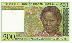 500 Francs (Ariary Zato): Banky Foiben'i Madagasikara