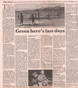 Green hero's last days: The Observer, Sunday 15 January 1995