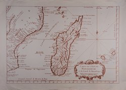 Carte de l'Isle de Madagascar et du Canal de Mozambique: Reproduction map