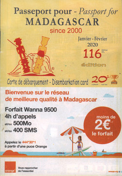 Passeport pour Madagascar / Passport for Madagascar: No 116: Janvier/Février 2020
