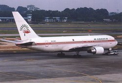 Air Madagascar Boeing 767-200, 5R-MFE: Changi Airport, Singapore, September 2001