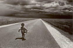 Malagasy Child on Road: Horombe 1995