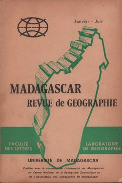 Madagascar Revue de Géographie: No. 30, Janvier–Juin 1977