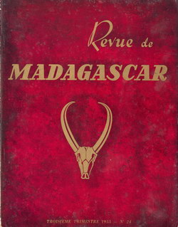 Revue de Madagascar: No 24: Troisième Trimestre 1955