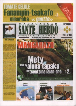 Madagascar Santé Hebdo: No 93; Du samedi 1 mars au vendredi 04 avril 2014