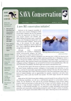 SAVA Conservation: Volume 1, Issue 1: April 2012