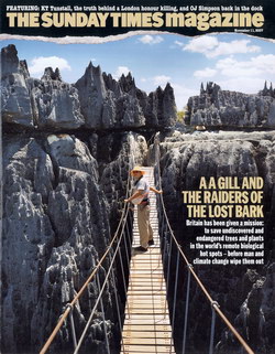 The Sunday Times Magazine: 11 November 2007: A A Gill and Raiders of the Lost Bark