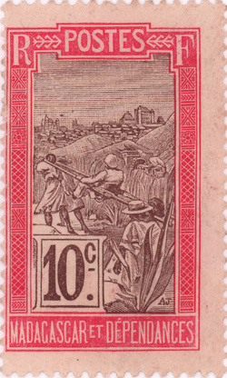 Filanjana: 10-Centime Postage Stamp