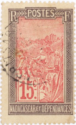 Filanjana: 15-Centime Postage Stamp