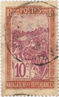 Filanjana: 10-Centime Postage Stamp