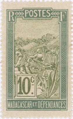 Filanjana: 10-Centime Postage Stamp