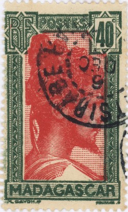 Sakalava Chief: 40-Centime Postage Stamp