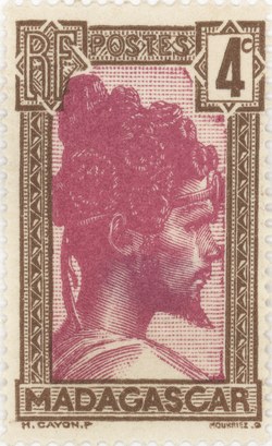 Sakalava Chief: 4-Centime Postage Stamp