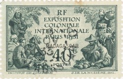 Paris Colonial Exhibition: 40-Centime Postage Stamp
