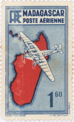 Mailplane: 1.60-Franc Postage Stamp
