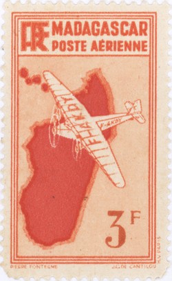 Mailplane: 3-Franc Postage Stamp