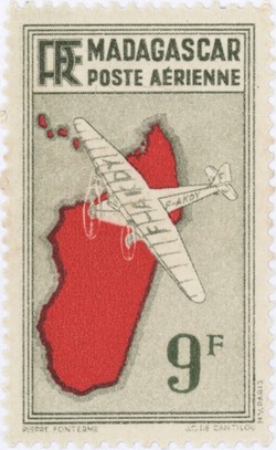 Mailplane: 9-Franc Postage Stamp