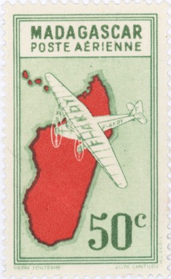 Mailplane: 50-Centime Postage Stamp