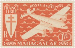 Mailplane: 1-Franc Postage Stamp