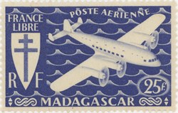 Mailplane: 25-Franc Postage Stamp