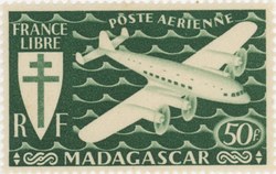 Mailplane: 50-Franc Postage Stamp