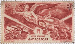 First Anniversary of WWII Victory Day: 8-Franc Postage Stamp