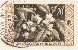 Coffee: 20-Franc Postage Stamp