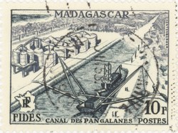 Pangalanes Canal: 10-Franc Postage Stamp