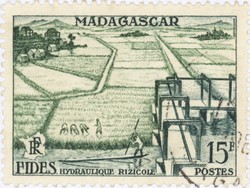 Irrigated Rice Production: 15-Franc Postage Stamp