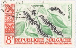 Black Pepper: 8-Franc Postage Stamp