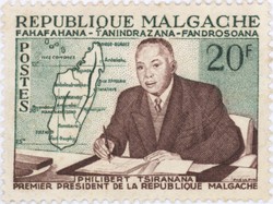 Philibert Tsiranana: 20-Franc Postage Stamp