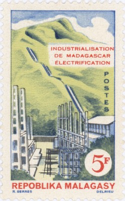 Industrialisation: Electrification: 5-Franc Postage Stamp