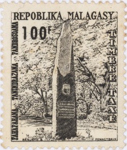 Independence Monument: 100-Franc Postage Stamp