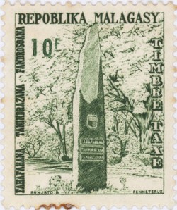 Independence Monument: 10-Franc Postage Stamp