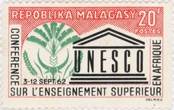 1962 UNESCO Conference on Higher Education in Africa: 20-Franc Postage Stamp