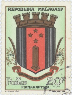 Fianarantsoa Coat-of-Arms: 20-Franc Postage Stamp