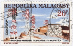 Microwave Transmissions Antananarivo-Fianarantsoa: 20-Franc Postage Stamp