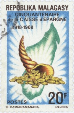 Caisse d'Epargne, 50th Anniversary: 20-Franc Postage Stamp