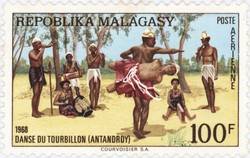 Antandroy Tourbillon Dance: 100-Franc Postage Stamp