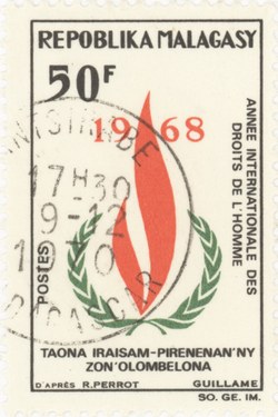 International Year of Human Rights: 50-Franc Postage Stamp