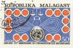 United Nations, 25th Anniversary: 50-Franc Postage Stamp