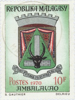 Ambalavao Coat-of-Arms: 10-Franc Postage Stamp