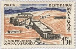 Comina Chromite Factory, Andriamena: 15-Franc Postage Stamp