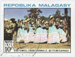 Betsimisaraka Traditional Dress: 10-Franc Postage Stamp