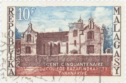Sesquicentennial of Razafindrahety College: 10-Franc Postage Stamp