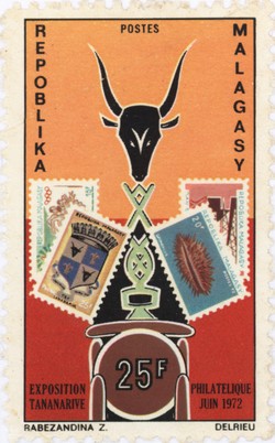 2nd Malagasy Philatelic Exhibition: 25-Franc Postage Stamp