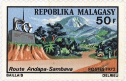Andapa-Sambava Road: 50-Franc Postage Stamp