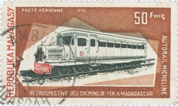 Autorail Micheline: 50-Franc Postage Stamp
