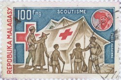 Scouting: 100-Franc Postage Stamp