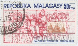 Borobudur Temple: 50-Franc Postage Stamp